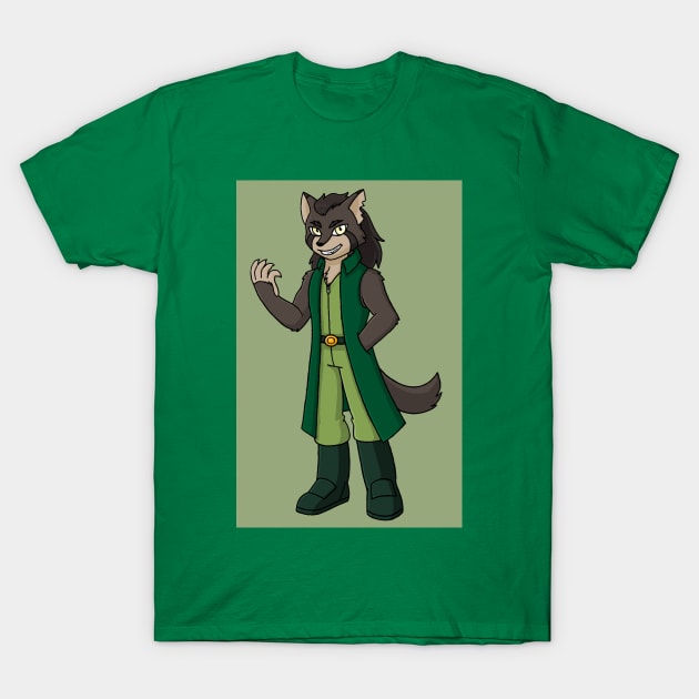 Randor the Wolf T-Shirt by Firestorm Fox